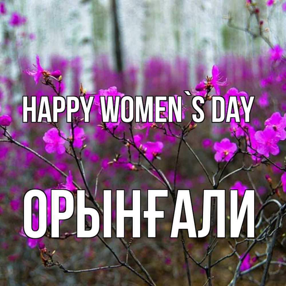 Greetings card с именем, ОРЫНҒАЛИ happy women`s day дикие цветы Greetings with text for free download 